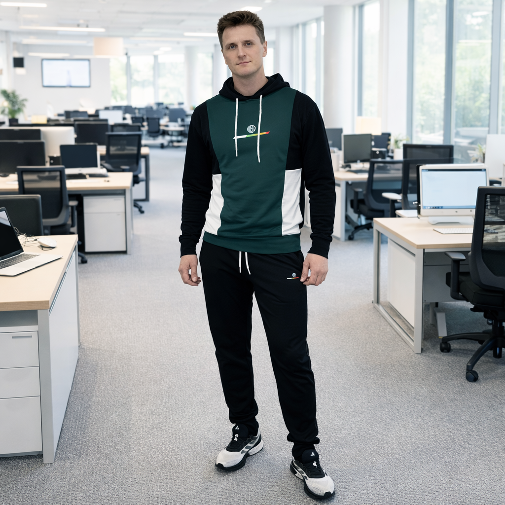 Български памучен комплект „Томи“ – Премиум комфорт тъмнозелен