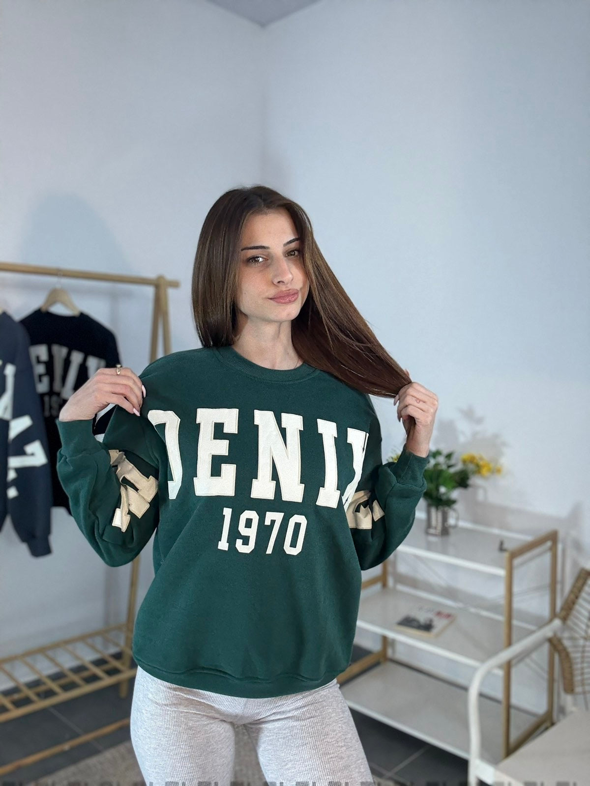 Дамска блуза Елеганс H5536 тъмно зелена