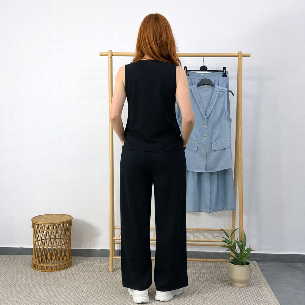 Дамски екип Алия черен RR55