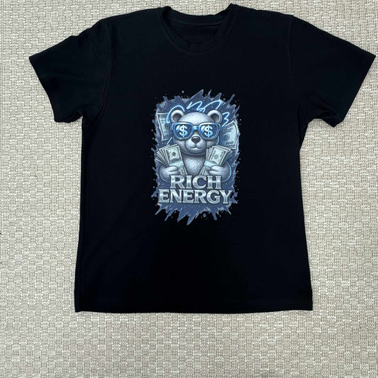 Мъжка тениска черна "RICH ENERGY"