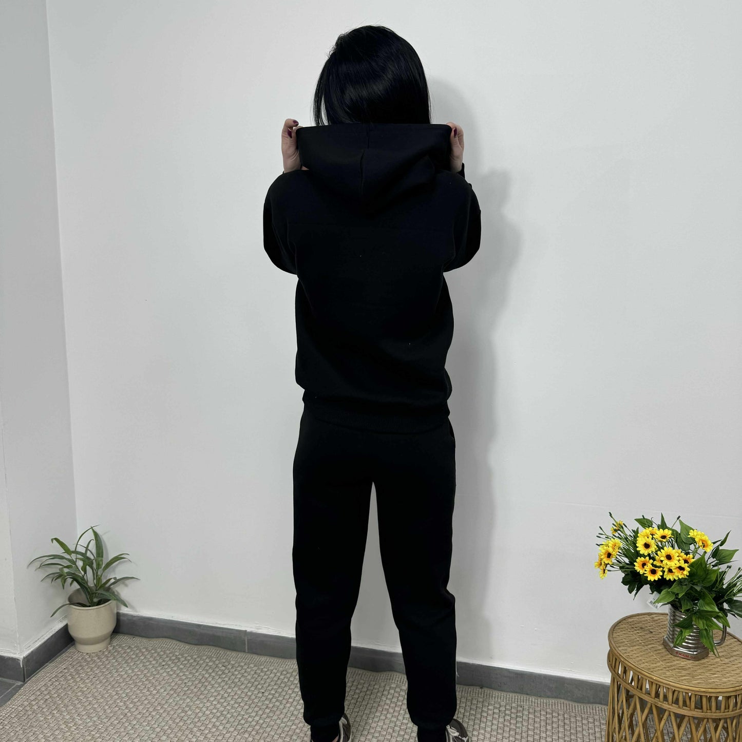 Български комплект Лили до 3XL черен