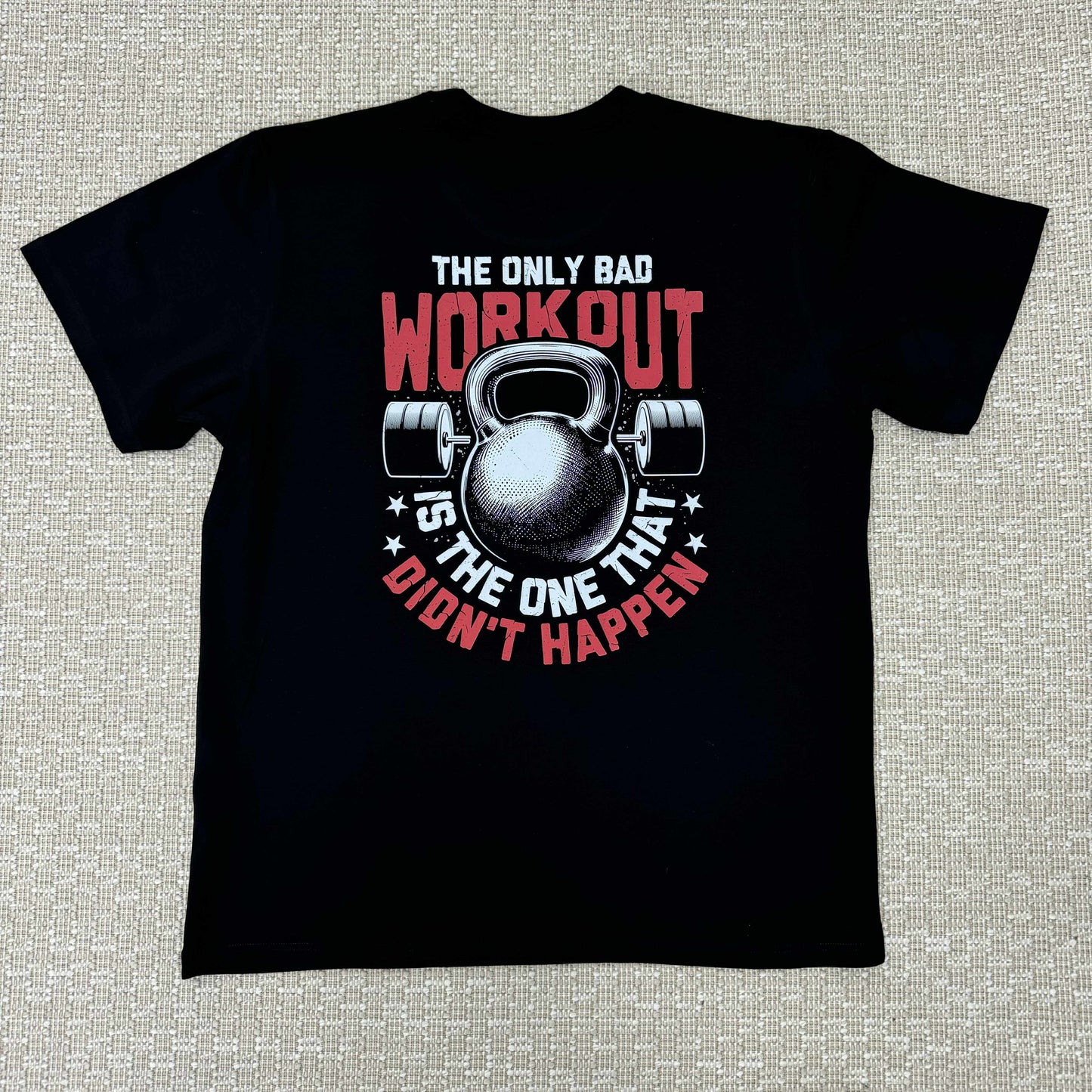 Мъжка тениска черна "WORKOUT"