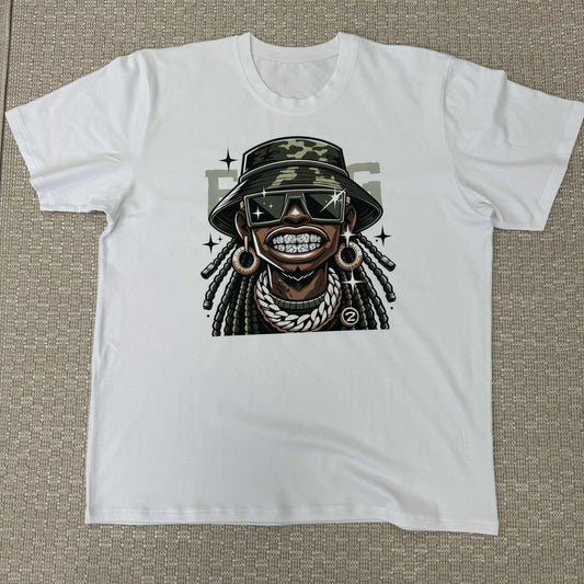 Мъжка тениска бяла "GANGSTA WOMAN"