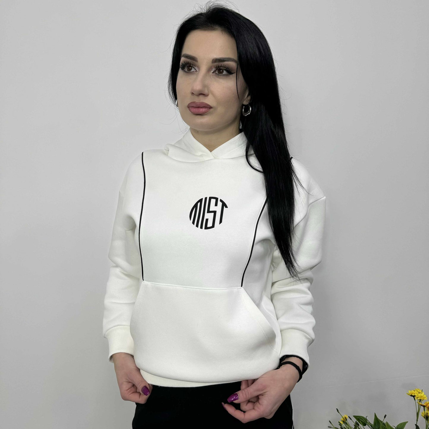 Български комплект Лили до 3XL Бял