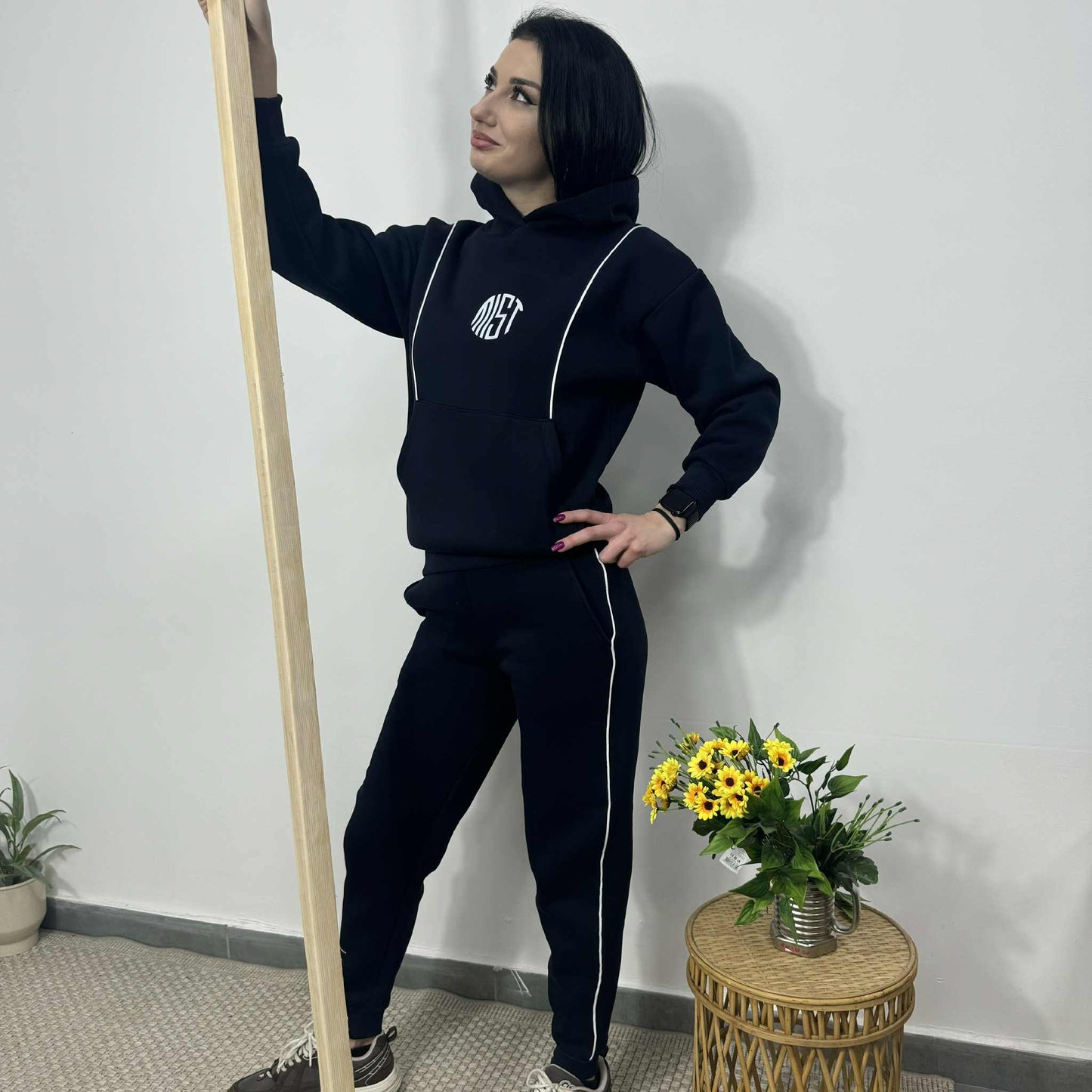 Български комплект Лили до 3XL тъмно син