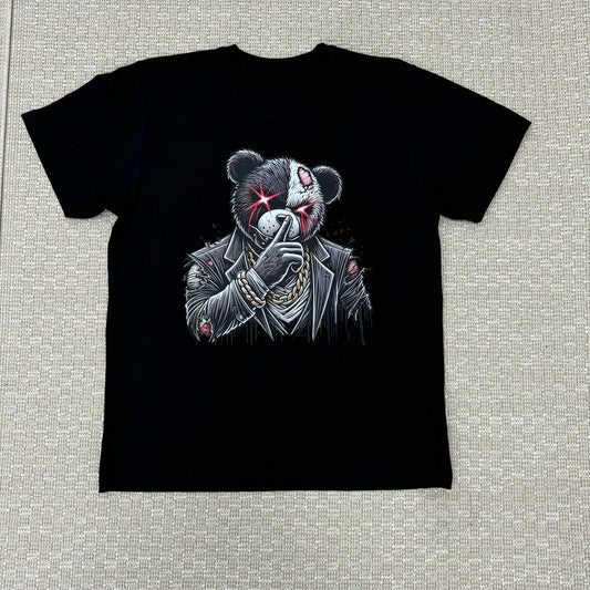 Мъжка тениска черна "GLOWING EYES"