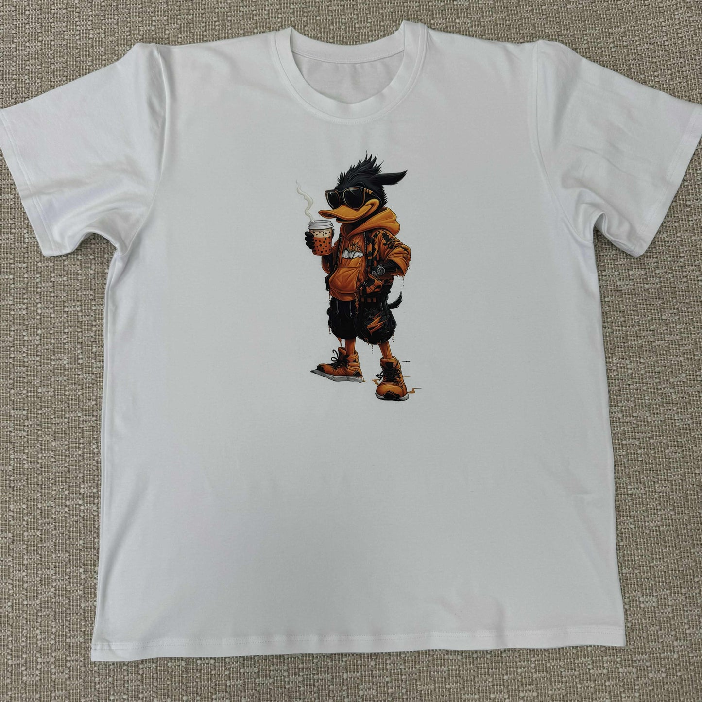 Мъжка тениска бяла "DUFFY DUCK"