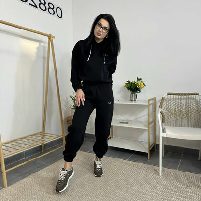 Ватиран комплект МИСТ от две части с качулка - черен