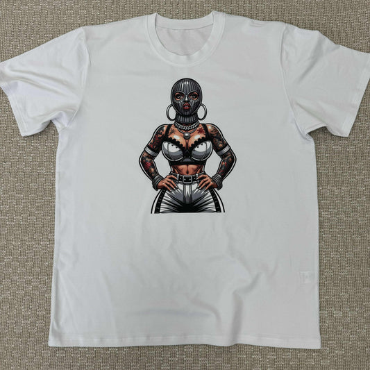 Мъжка тениска бяла "GIRL"