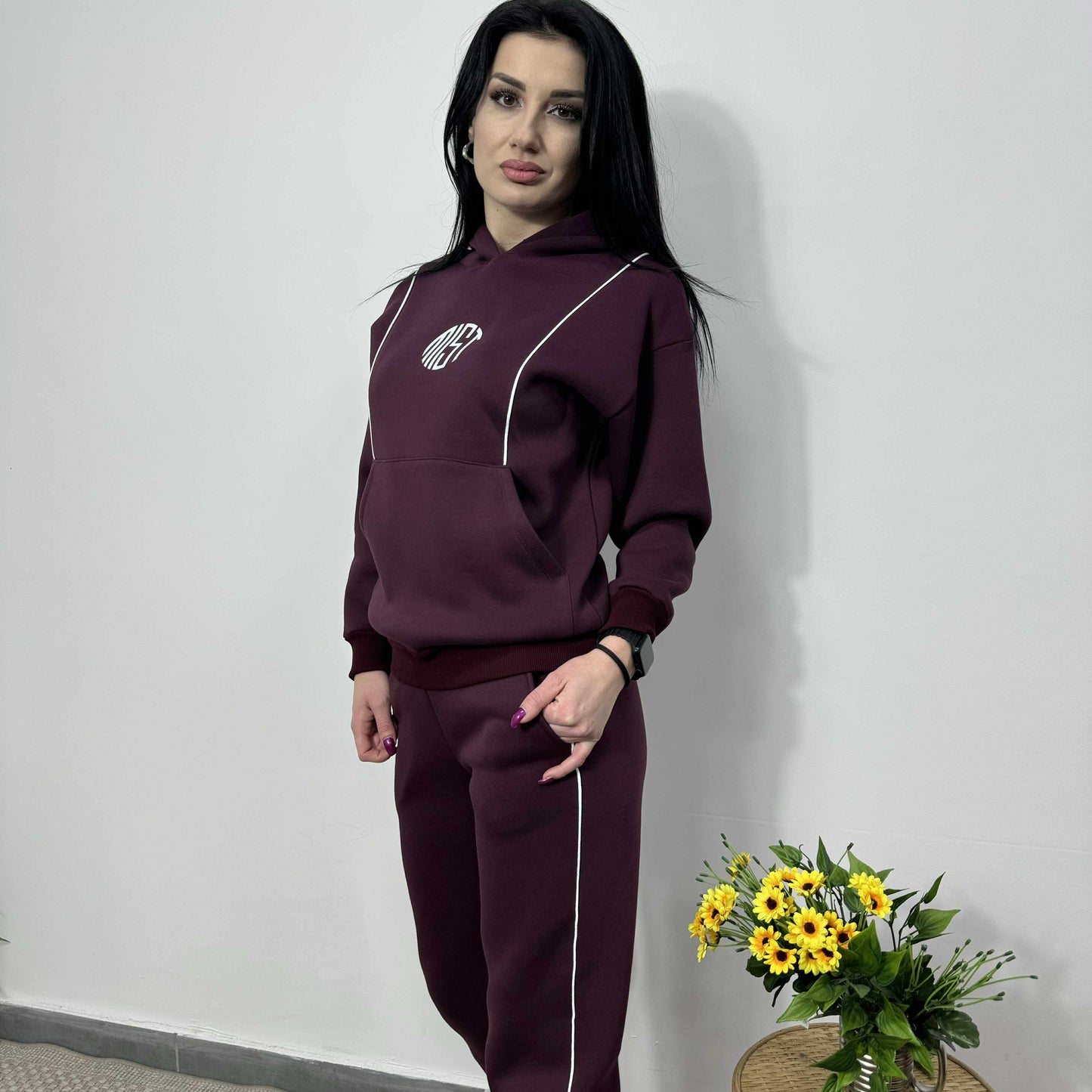 Удобен комплект Лили до 3XL Бордо