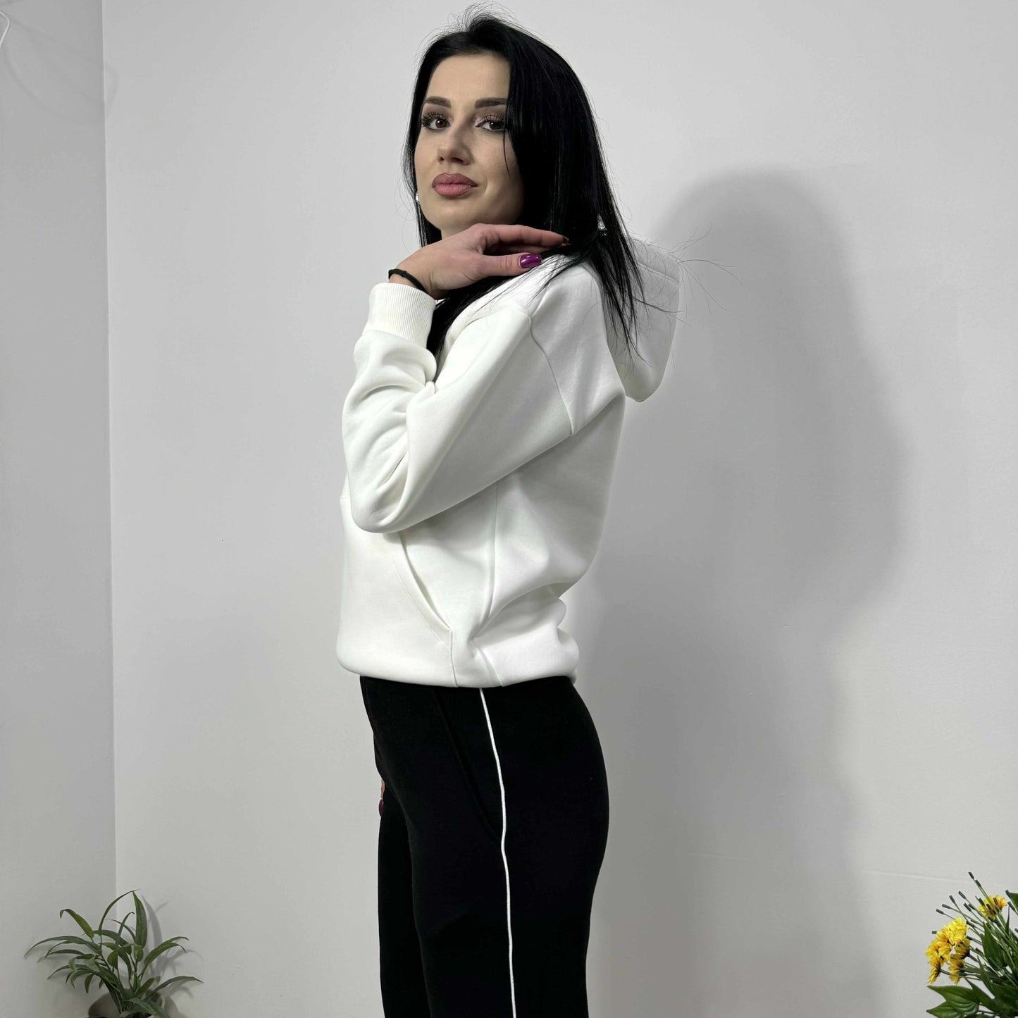 Български комплект Лили до 3XL Бял