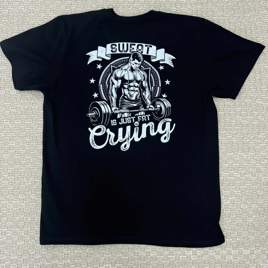 Мъжка тениска черна "SWEAT"