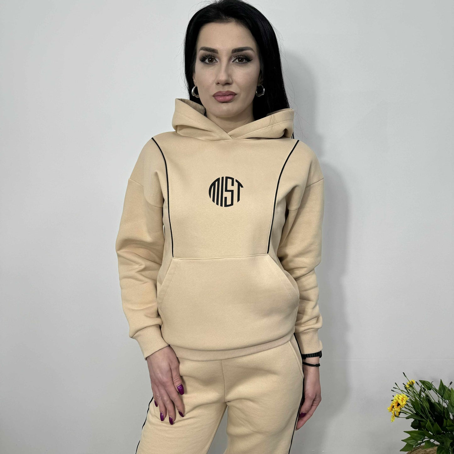 Модерен комплект Лили до 3XL Бежов Сахара