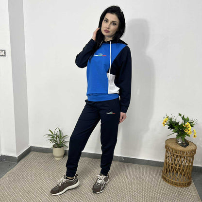 Български памучен комплект „София“ – Премиум комфорт син