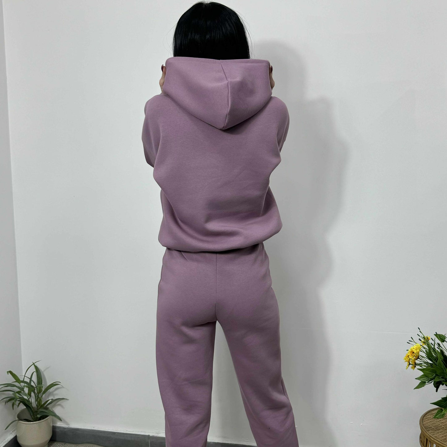 Ватиран комплект МИСТ от две части с качулка пепел от рози