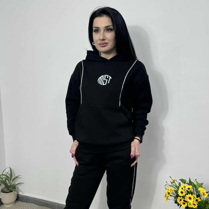 Български комплект Лили до 3XL черен