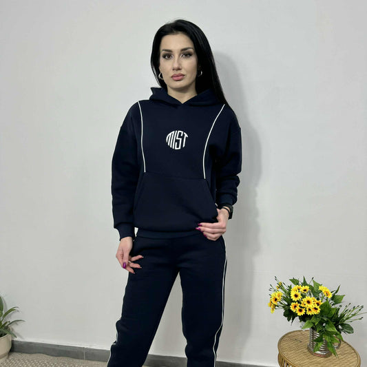 Български комплект Лили до 3XL тъмно син