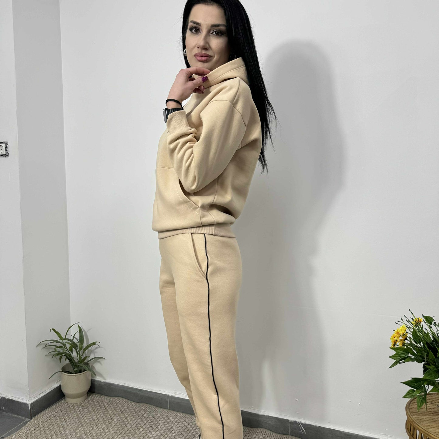 Модерен комплект Лили до 3XL Бежов Сахара