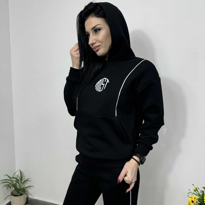 Български комплект Лили до 3XL черен