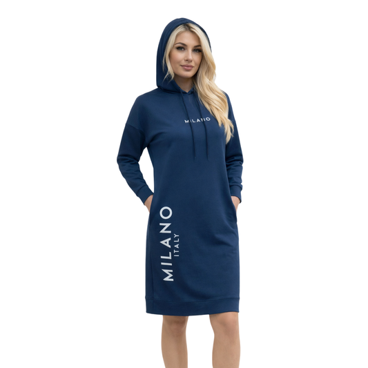 Модерна рокля Milano by Mist Petrol Blue