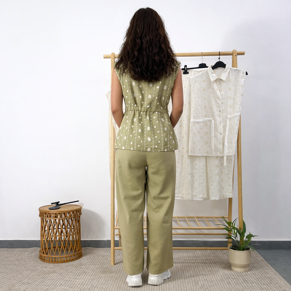 Дамски екип Ивка зелен RR97