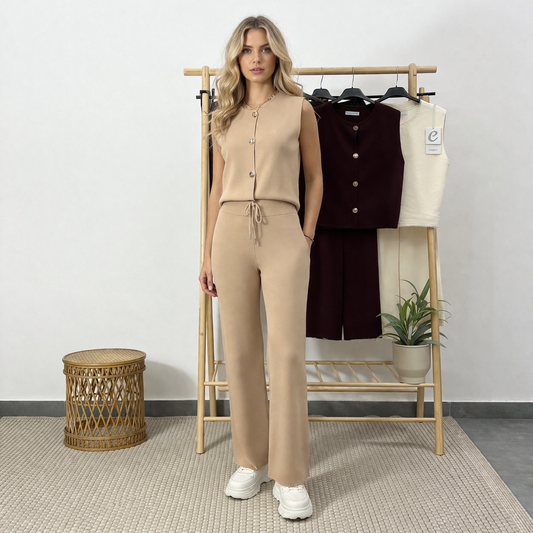 Удобен комплект плетиво бежов Т5240А