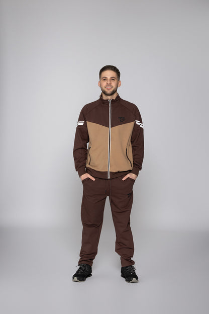 Мъжки спортен екип Милен TSB2А кафяв Fit