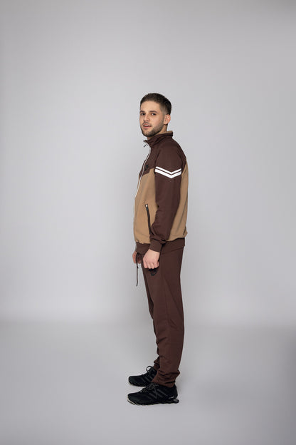 Мъжки спортен екип Милен TSB2А кафяв Fit
