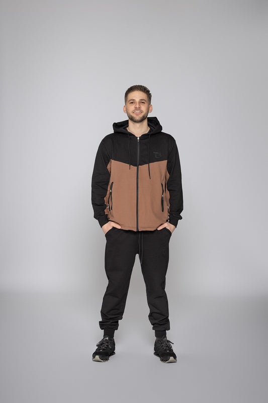 Мъжки спортен екип Ивайло TSB11А кафяв Fit