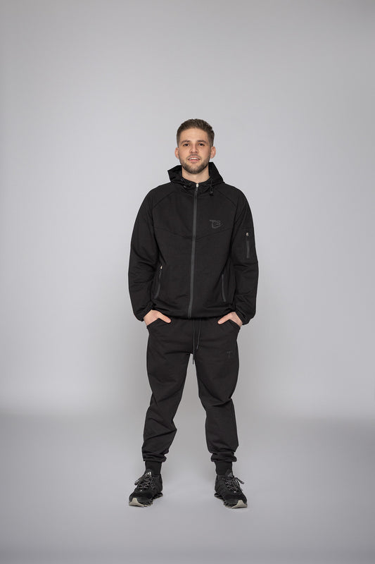 Мъжки спортен екип Иван TSB7А черен Fit