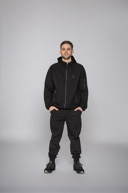 Мъжки спортен екип Иван TSB7А черен Fit