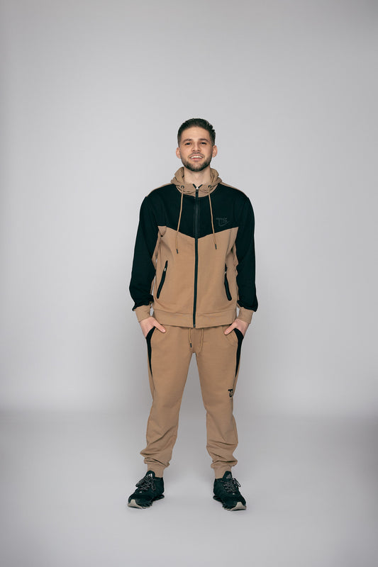 Мъжки спортен екип Марио TSB3А бежов Fit