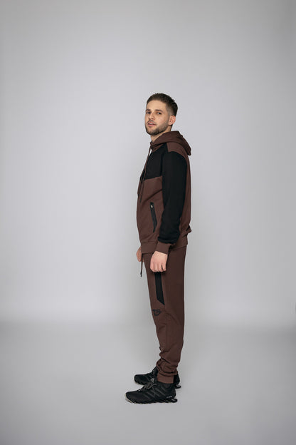 Мъжки спортен екип Марио TSB3А кафяв Fit