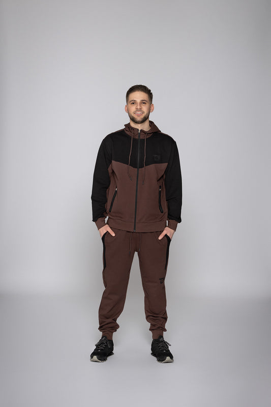 Мъжки спортен екип Марио TSB3А кафяв Fit