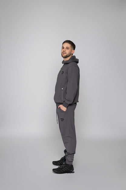 Мъжки спортен екип Добри TSB9А сив Fit