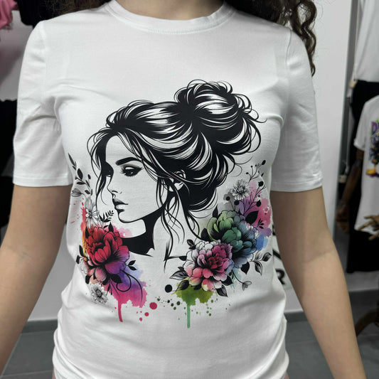 Дамска тениска Дамата с кок